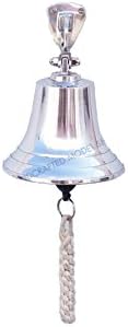 Chrome Hanging Ship's Bell 6 "