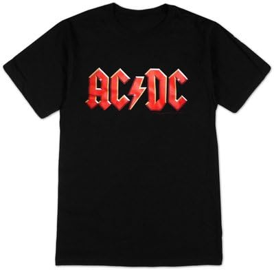 Official AC/DC Red Logo Unisex T-Shirt (Black) Medium