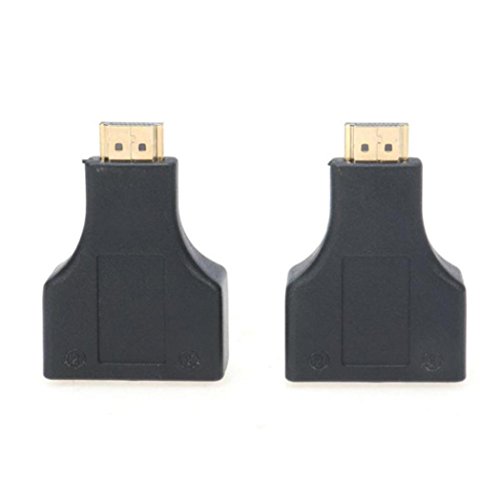 Tefamore HDMI über RJ45 CAT5e CAT6 UTP LAN-Ethernet-Balun Extender Repeater – 3D HD 1080p - 2