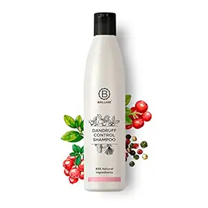 Brillare Dandruff Control Shampoo, Natural Anti Dandruff Shampoo With Black Pepper & Plant Based Salicylic Acid for Itchy, Flaky Scalp 300 ml