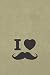 Produktbild I love mustache: Notizbuch, Workbook oder Tagebuch für Bartträger, Barber und Hipster