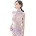 Produktbild Funytine Perspektive Spitze Bestickt Cheongsam Sexy Dessous Nachthemd Anzug Qipao Uniform Versuchung (Color : Purple, Size : M)