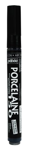 Pebeo Porcelaine 150 Porzellanstift mit runder Spitze, Anthrazit