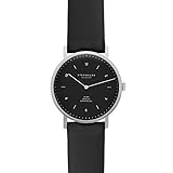 STERNGLAS JUNIS 38 Bauhaus Uhr mit Anti-Reflex Saphirglas | Schnellwechselband | KICKSTARTER | Minimalistische Armbanduhr | Herrenuhr (schwarz Silber schwarz)
