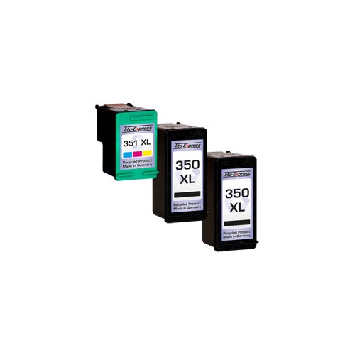PlatinumSerie® Set 3x Tinten-Patrone für HP 350 XL & HP 351 XL Officejet J5740 J5750 J5780 J5785 J6400 J6405 J6410 J6415 PlatinumSerie - 2