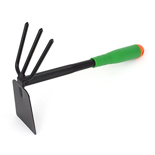 Preisvergleich Produktbild Gleitschutzhandgriff-12 Gartenhacke Schwarz Rake für Boden Drehen Jäten