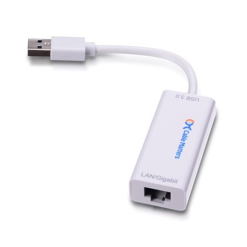 Cable Matters® SuperSpeed USB 3.0 auf RJ45 Gigabit Ethernet Network Adapter in Weiß - 2