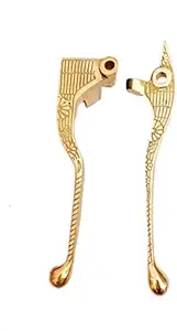 Zimba Brake and Clutch Lever for Royal Enfield (Brass,Set of 2)