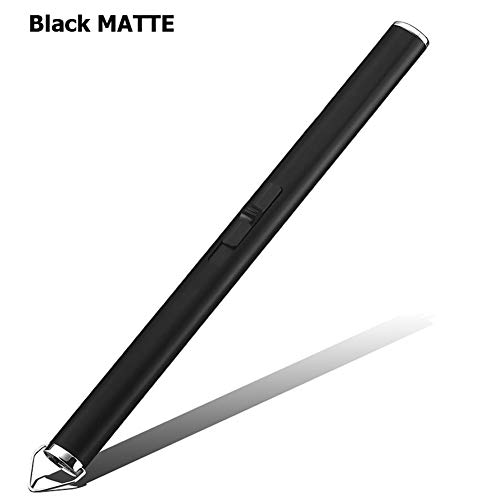 Preisvergleich Produktbild Elektronisches Stabfeuerzeug Kerzenanzünder Edelstahl Lang Plasma Aufladbar USB Feuerzeug für PAPSTAR Kerze Outdoorkerze Stumpenkerzen Teelichter BBQ Windlichter USB Arc Lighter (Schwarz)