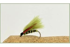 TROUTFLIESUK 12 pack of MINI Cormorant Trout Flies, MINI Olive Cormorant flies, Size 12