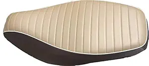 SPEDY PU Leather Brown and Beige Seat Cover for Tvs Wego speboone32 - Brown, Beige