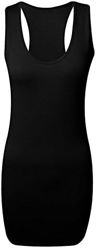 sreociLadies Plain Long Bodycon Racer Back Muscle Vest Womens Sleeveless Maxi Gym Top