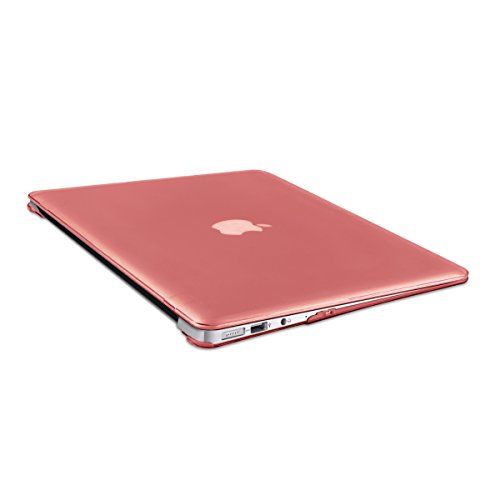 kwmobile Crystal Hülle für Apple MacBook Air 13″ (ab Mitte 2011) Hard Case – dünne durchsichtige transparente Schutzhülle Cover Tasche Rot Transparent - 4