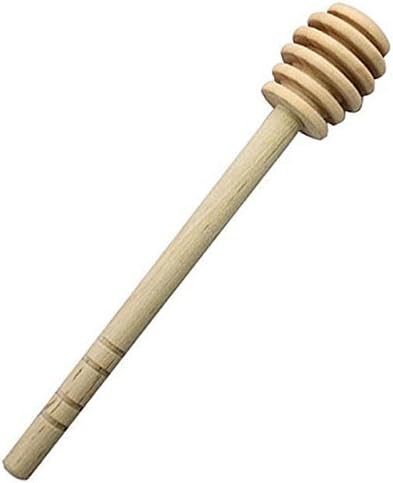 1Pc Practical Long Handle Wood Honey Spoon Mixing Stick Dipper For Honey Jar Supplies Kitchen Tools Wooden Color