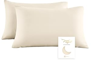 Townssilk Dwustronna poszewka na poduszkę, w 100% czysta Tencel, wysokiej jakości, odpowiednia dla zdrowia włosów i skóry, 2-częściowa, z ukrytym zamkiem błyskawicznym, 50 x 75 cm, szarobrązowa