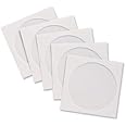 300 x High Grade White CD/DVD/Bluray Paper Disc Sleeve Envelopes with Clear Window by Dragon Trading
