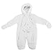 Baby Unisex Counting Sheep All In One Hooded Winter Snowsuit (Newborn) (White)