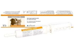 Alfavet DiarPositiv PRO - Alimento complementario para dieta, pasta para perros y gatos, alivio de la diarrea, inyector de 30 ml