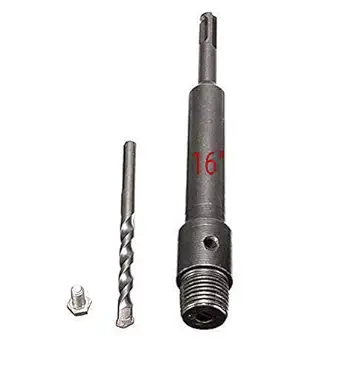 Tools Centre SDS Shank Concrete 400mm Rod for Holesaw for Brick Cement Stone (Rod 400mm, Grey)