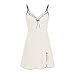 Produktbild Kingprost-Erotik WäSche FüR Frauen Set Seiden Nachthemden Damen Satin Nachthemd Negligee Babydoll Lace Lingerie NachtwäSche Spaghetti TräGer Kleid Mit G-String