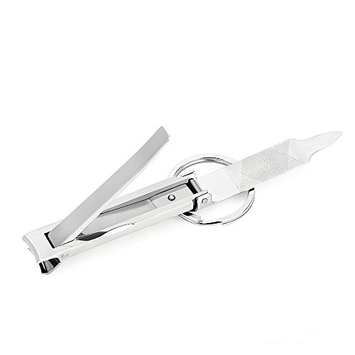 BEZOX Nail Clippers Stainless Steel Key Ring Slim Clipper (Small Size) W/ Plastic Box