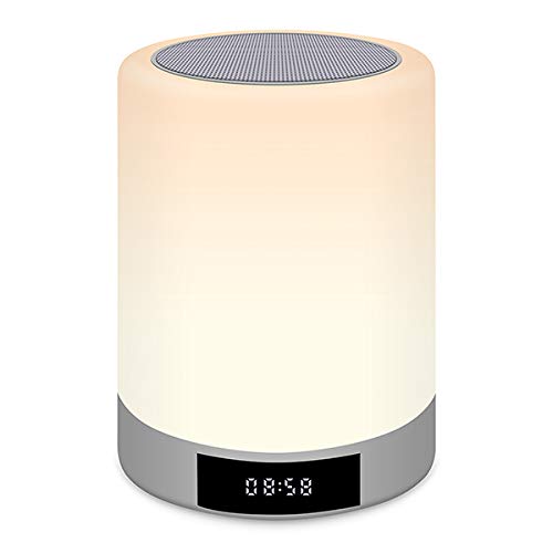 Preisvergleich Produktbild YOZOOE Mini-Bluetooth-Lautsprecher, drahtloser tragbarer Resonanzkörper-Subwoofer-Lautsprecher mit Mikrofon und Buntem LED-Licht, Unterstützung USB / AUX / TF-Karte / FM-Musik Kinderzimmer Nachtlichte