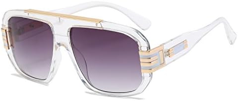 New Big Frame Flat Top Women Sunglasses Fashion Superstar Brand Designer Oversized Clear Gradient Sun Glasses Woman