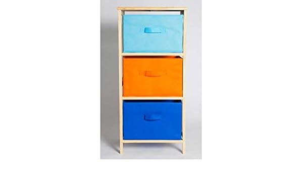 3 Drawer Canvas Storage Unit Amazon Co Uk Kitchen Home