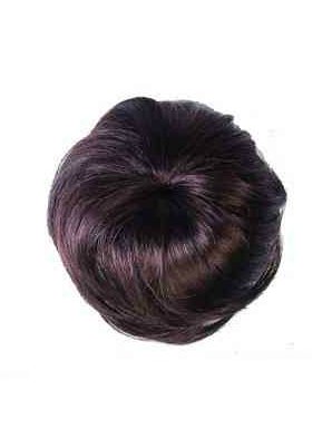 DARK BROWN Clip In On Bun Scrunchie Ponytail - High Quality 100% Synthetic Hair Extensions