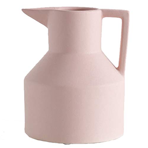 LYN Vaso in Ceramica casa Vaso in Ceramica Soggiorno Decorazione Creativa bollitore Design Vaso Ristorante Camera da Letto Fiore Fiore (Color : Pink, Size : 20.5 * 16CM)