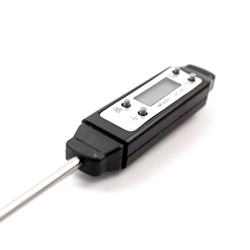 6 tlg. Küchenhelfer Koch Set Kunststoff rosa / schwarz Hitzebeständig bis zu 260 °C Spülmaschinenfest und Digital Einstich Thermometer - 5