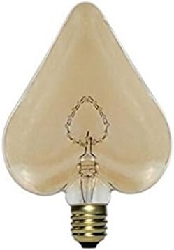 2PCS,Retro Style E27 3 W 40 Warm White Light Heart Cube Christmas Xmas Festive Decoration Light Bulbs [Energy Class A++]