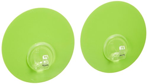 WENKO 20381100 Static-Loc Aufbewahrungskorb Fermo Green – Badkorb, Befestigen ohne bohren, Kunststoff – Polypropylen, 20.5 x 14.5 x 14 cm, Grün - 3