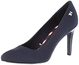 Hochwertige Lederdecksohle Tommy Hilfiger Damen Essential Textile Pump Pumps, Blau (Midnight Cki), 41 EU