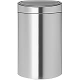Brabantia Touch Bin Cubo de Basura, 40 Litros, Acero Mate