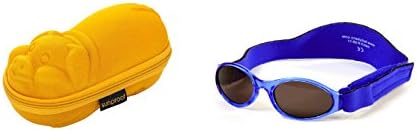 BabyBanz sunglasses Blue 0 - 2 years and Golden Piglet Glasses Case