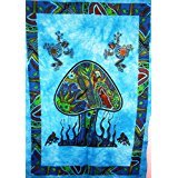 Tradicional Jaipur Tie Dye Mushroom Rana Wall Art Póster, tapiz hippie, Indian wohnheim...