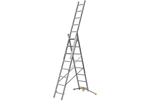 Echelle Transformable 3 Plans 3x8 échelons 4,9m/5,8m en Aluminium Hailo HobbyLot
