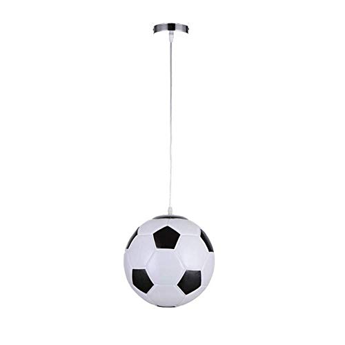 Preisvergleich Produktbild SGWH ® Football Kronleuchter, Nordic Creative Glass Deckenleuchte Persönlichkeit Gym Bar Wohnzimmer Esszimmer Pendelleuchte Kinderzimmer Basketball- / Fußballlampe (Farbe: A, Größe: M)