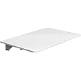 NICEME Wall Mounted Desk, Folding Table on the Wall, Floating Drop-Leaf Desk for Study, Foldable Desk for Small Room (White)