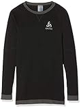 Hält Kinder im Winter warm Odlo Kinder BL TOP Crew Neck l/s Performance WARM Kids Unterhemd, Black Graphite Grey, 116/128