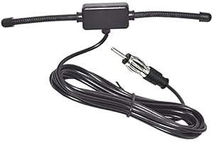 E02S Bolwins 3m Auto FM/AM Radioantenne – Selbstklebende Windschutzscheibenantenne mit DIN-Stecker für klaren Empfang – Hochwertige Patch-Antenne für Auto, LKW, SUV und Boote