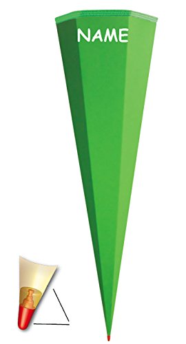 Schultüte – Rohling – GRÜN – 35 / 50 / 70 / 85 cm – OHNE Tüll Abschluß – mit / ohne Holzspitze ___ Zuckertüte ALLE Größen – Roth – zum Basteln, Bemalen und Bekleben – Bastelschultüte – für Mädchen & Jungen / Geschenktüte – Basteltüte / uni einfarbig - 4