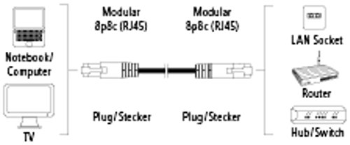 Hama Ethernet Cat 5e Netzwerkkabel STP (1m Patchkabel, 1000Mbit/s, vergoldet, geschirmt) grau - 4