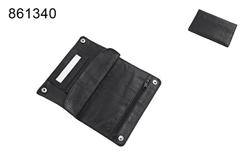 Angelo 861340 Feinschnittbeutel Leder, schwarz, diverse Kunststoffe, 10 x 10 x 10 cm