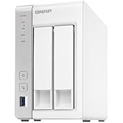 QNAP TS-231P - Dispositivo de Almacenamiento en Red NAS (Alpine AL-212, 1 GB RAM, 3 x USB 3.0, SATA II, Gigabit), Blanco