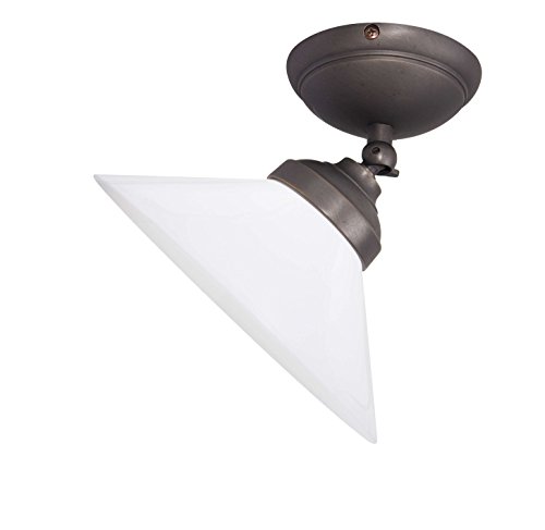 Premium Deckenleuchte aus Messing Braun abgetönt E27 bis 60W 230V Glas Flur Wohnzimmer Esszimmer Lampe Leuchte Beleuchtung Deckenlampe