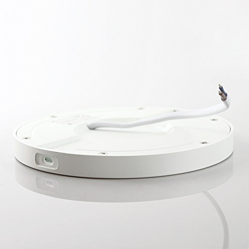 LED Panel 12W ultraslim Deckenleuchte rund Ø180mm mit integriertem Netzteil! warmweiß 3000K, extra flach 13mm, stufenlos dimmbar inkl. Montageleiste IP65 TÜV - 5