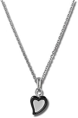 Amello necklace ceramic black heart stainless steel women's jewellery ESKX33S5