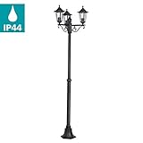 Eglo Lampe 22145 mât, aluminium, E27, noir